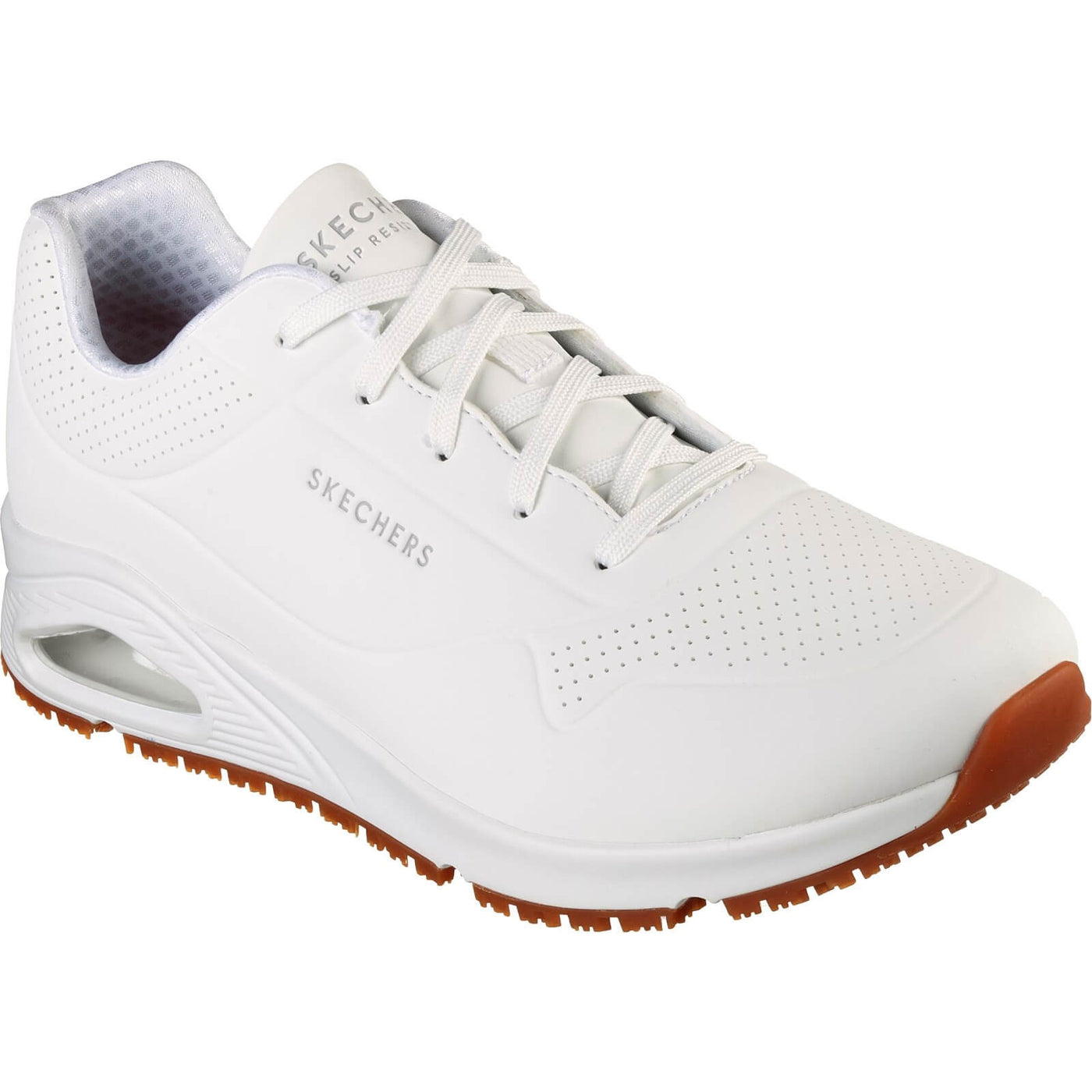 Skechers Work Relaxed Fit: Uno SR - Sutal Work Shoes White 1#colour_white