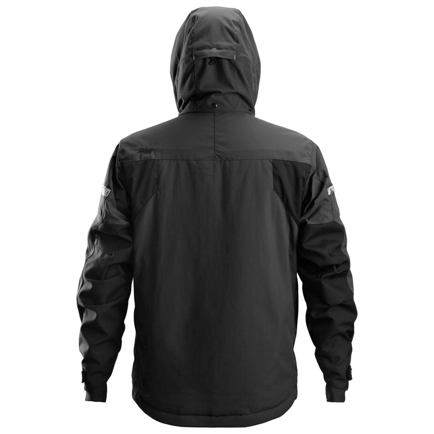 Snickers 1102 AllroundWork Waterproof 37.5 Insulated Jacket Black Black back #colour_black-black