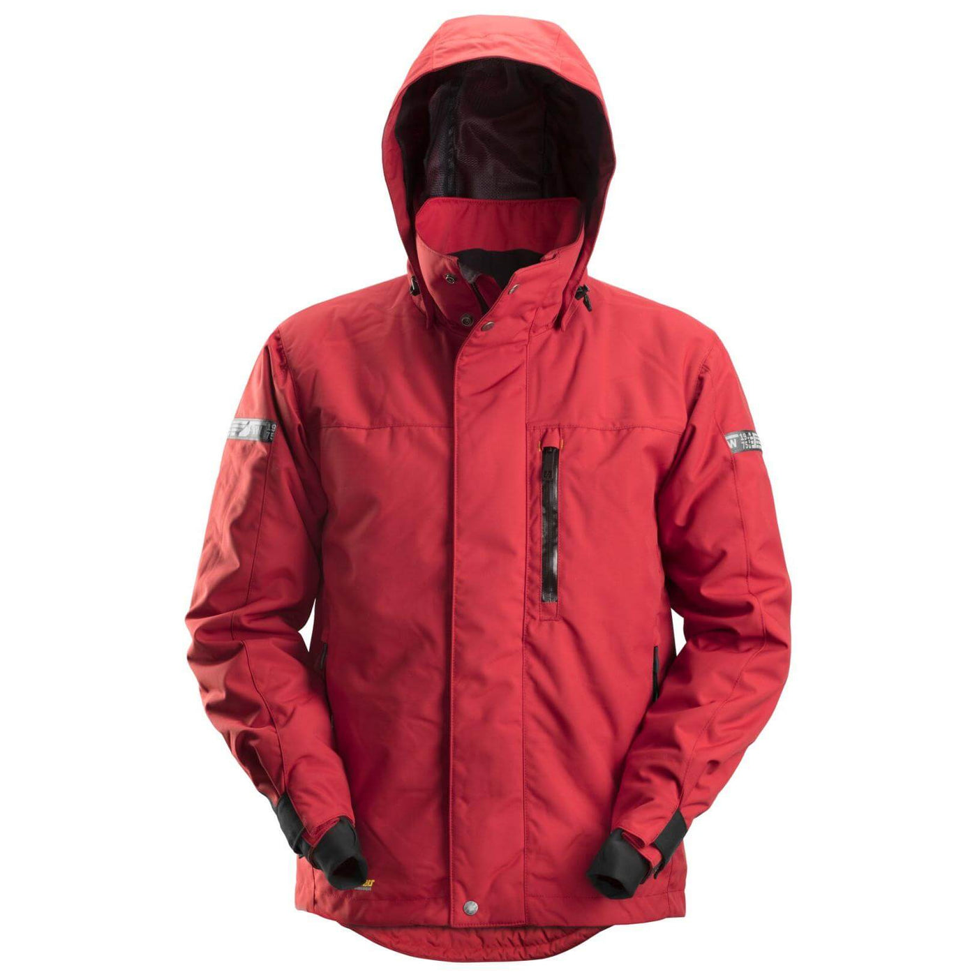 Snickers 1102 AllroundWork Waterproof 37.5 Insulated Jacket Chili Red Black Main #colour_chili-red-black