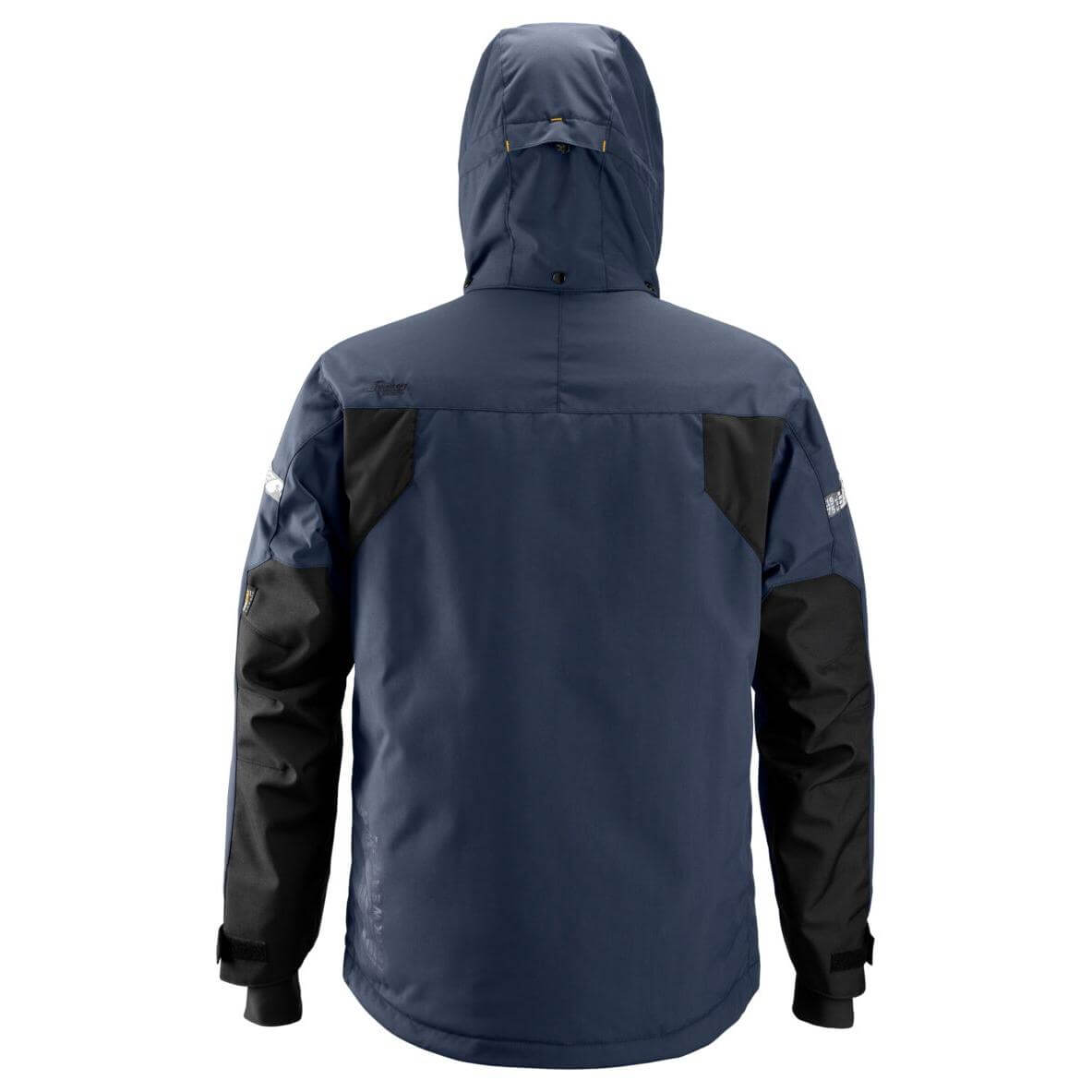 Snickers 1102 AllroundWork Waterproof 37.5 Insulated Jacket Navy Black back #colour_navy-black