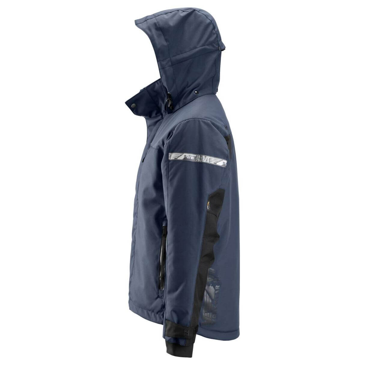 Snickers 1102 AllroundWork Waterproof 37.5 Insulated Jacket Navy Black left #colour_navy-black