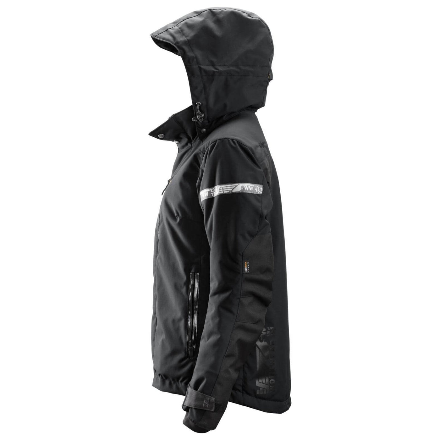 Snickers 1127 AllroundWork Womens Waterproof 37.5 Insulated Jacket Black Black left #colour_black-black