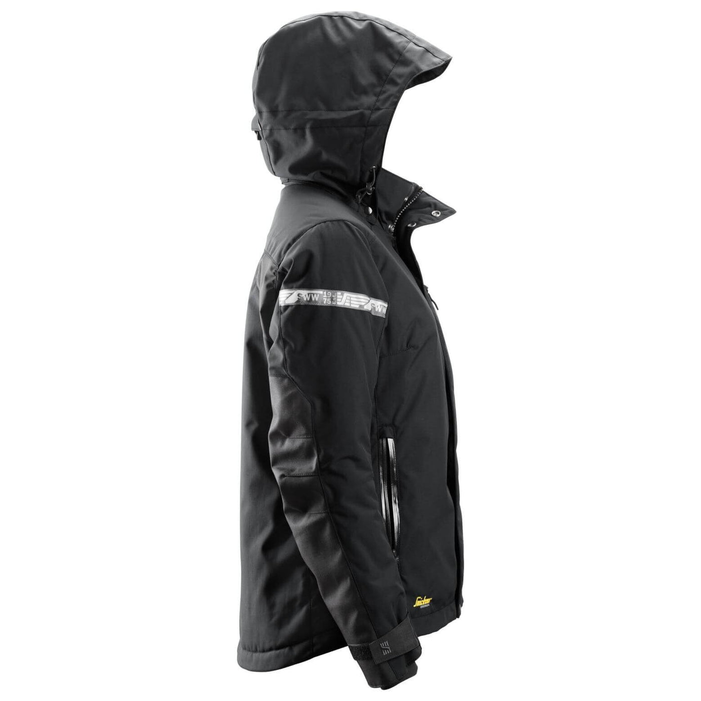 Snickers 1127 AllroundWork Womens Waterproof 37.5 Insulated Jacket Black Black right #colour_black-black