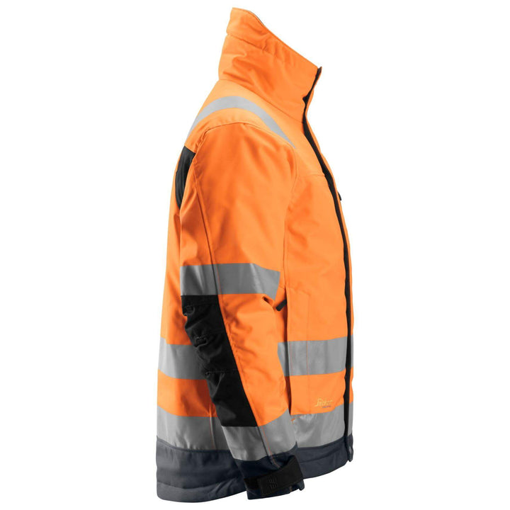 Snickers 1130 Hi Vis 37.5 Insulated Jacket Class 3 Hi Vis Orange Steel Grey right #colour_hi-vis-orange-steel-grey