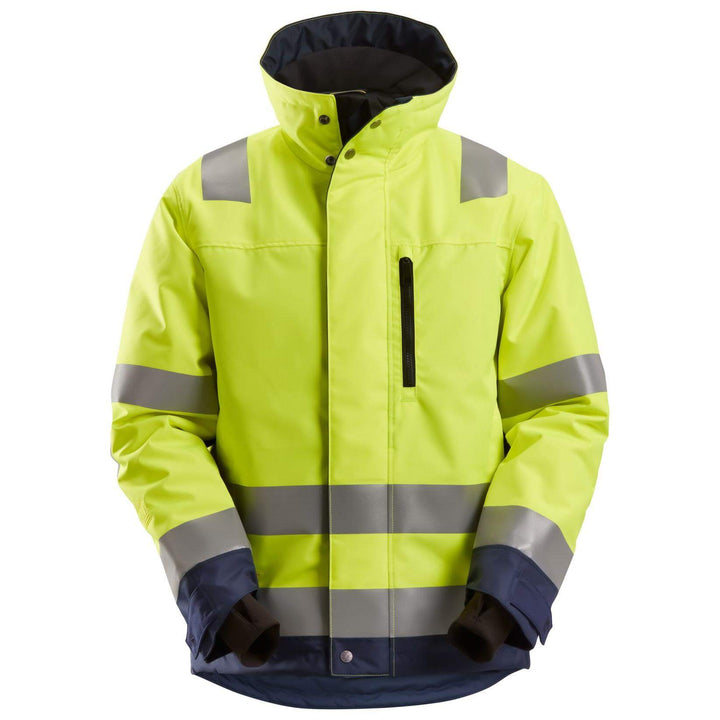 Snickers 1130 Hi Vis 37.5 Insulated Jacket Class 3 Hi Vis Yellow Navy Blue Main #colour_hi-vis-yellow-navy-blue