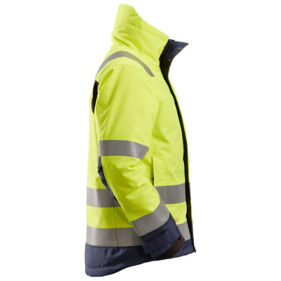 Snickers 1130 Hi Vis 37.5 Insulated Jacket Class 3 Hi Vis Yellow Navy Blue right #colour_hi-vis-yellow-navy-blue