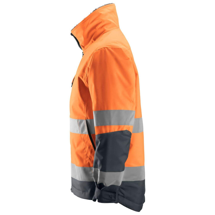 Snickers 1138 Core Hi Vis Insulated Jacket Class 3 Hi Vis Orange Steel Grey left #colour_hi-vis-orange-steel-grey