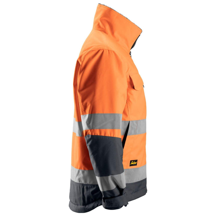 Snickers 1138 Core Hi Vis Insulated Jacket Class 3 Hi Vis Orange Steel Grey right #colour_hi-vis-orange-steel-grey