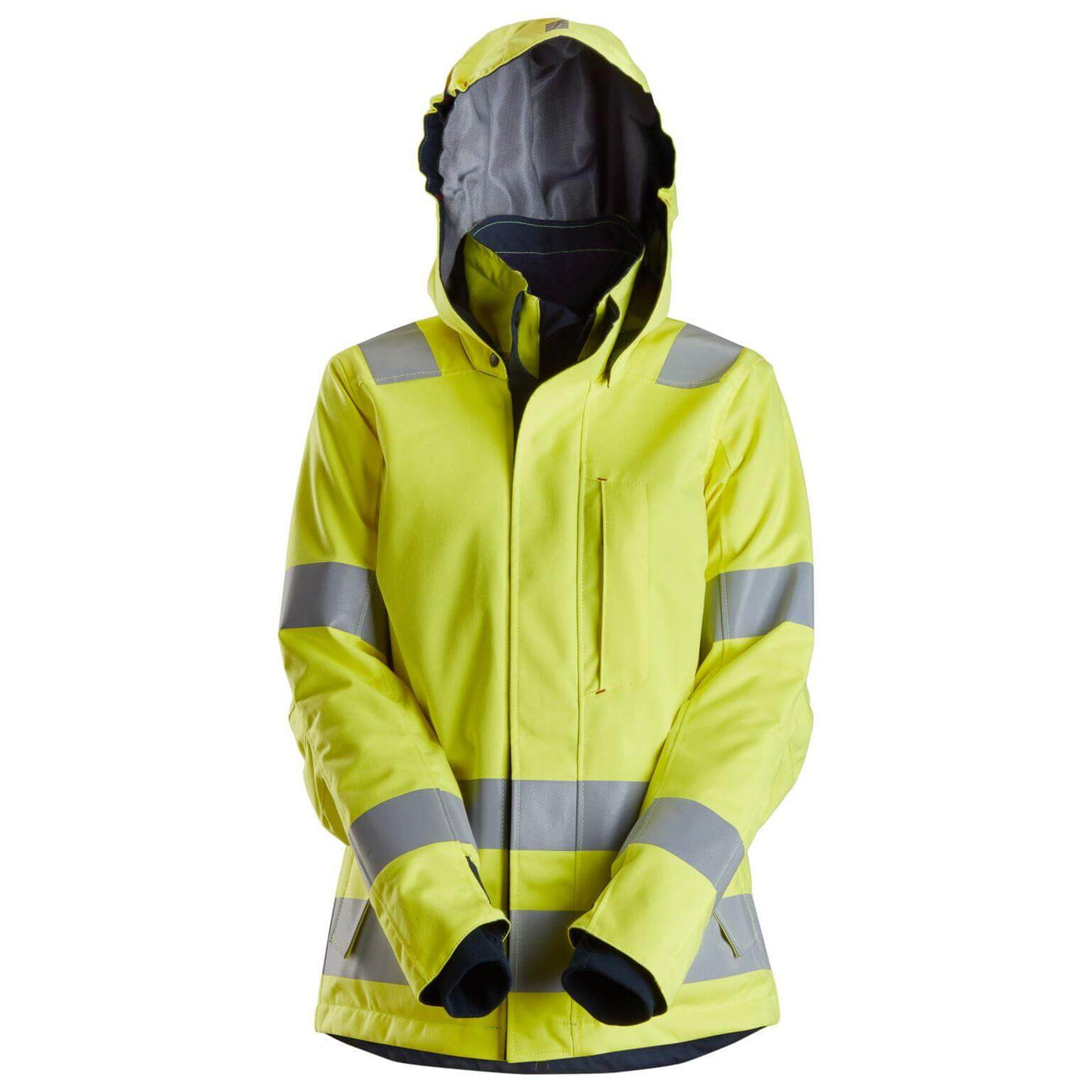 Snickers 1167 ProtecWork Womens Hi Vis Insulated Jacket Class 3 Hi Vis Yellow Navy Blue Main #colour_hi-vis-yellow-navy-blue