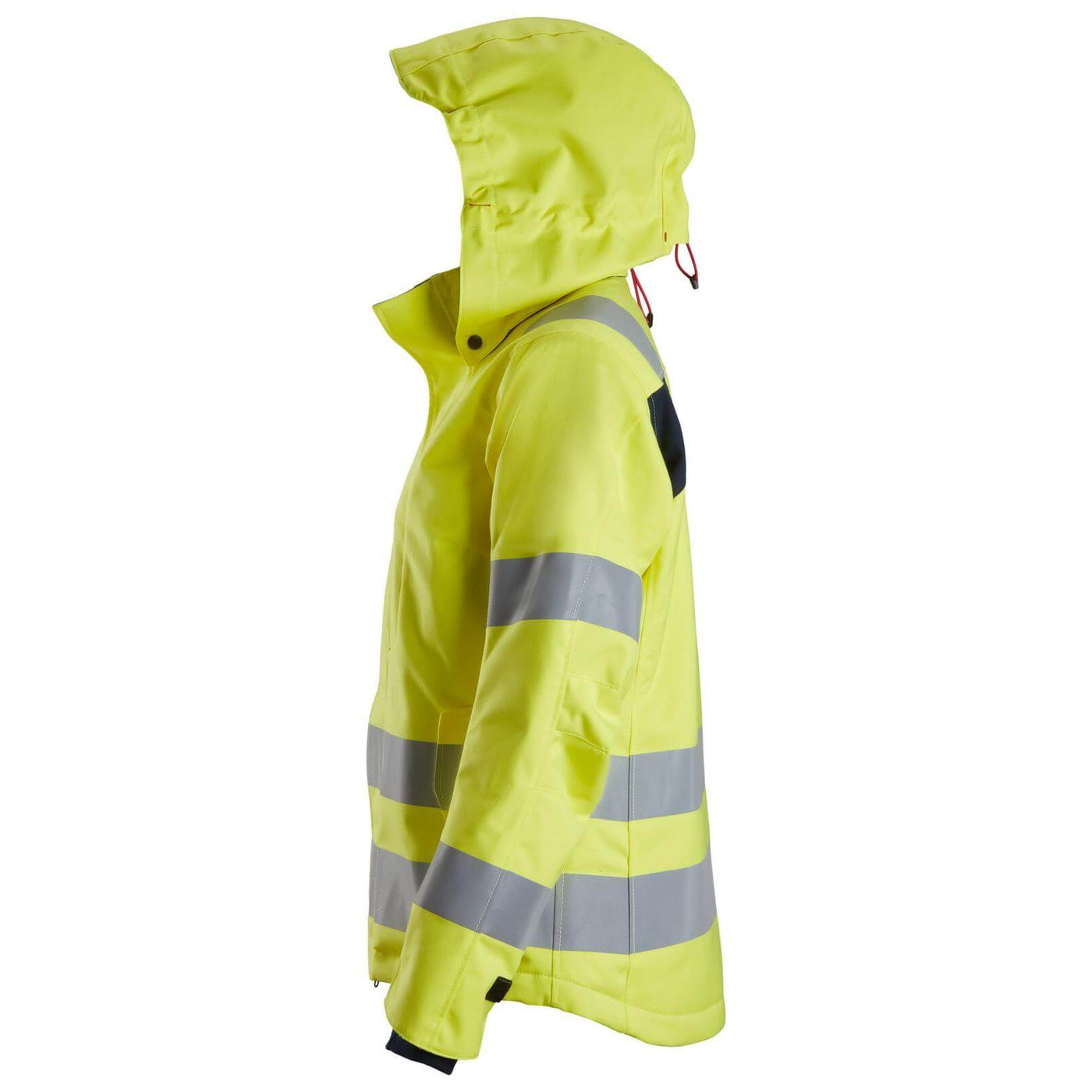 Snickers 1167 ProtecWork Womens Hi Vis Insulated Jacket Class 3 Hi Vis Yellow Navy Blue left #colour_hi-vis-yellow-navy-blue
