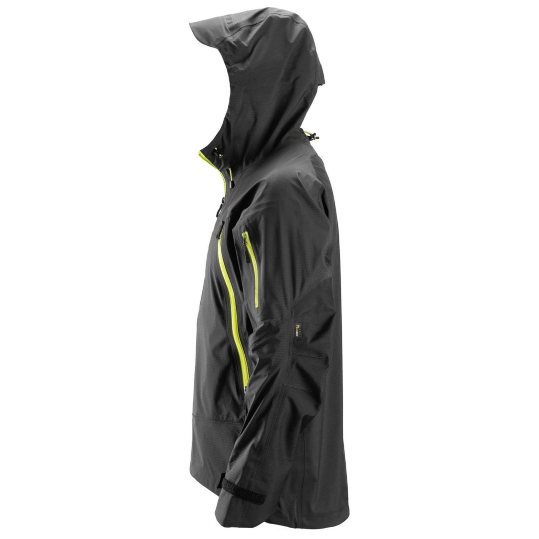 Snickers 1300 FlexiWork Stretch Waterproof Shell Jacket Black Black left #colour_black-black