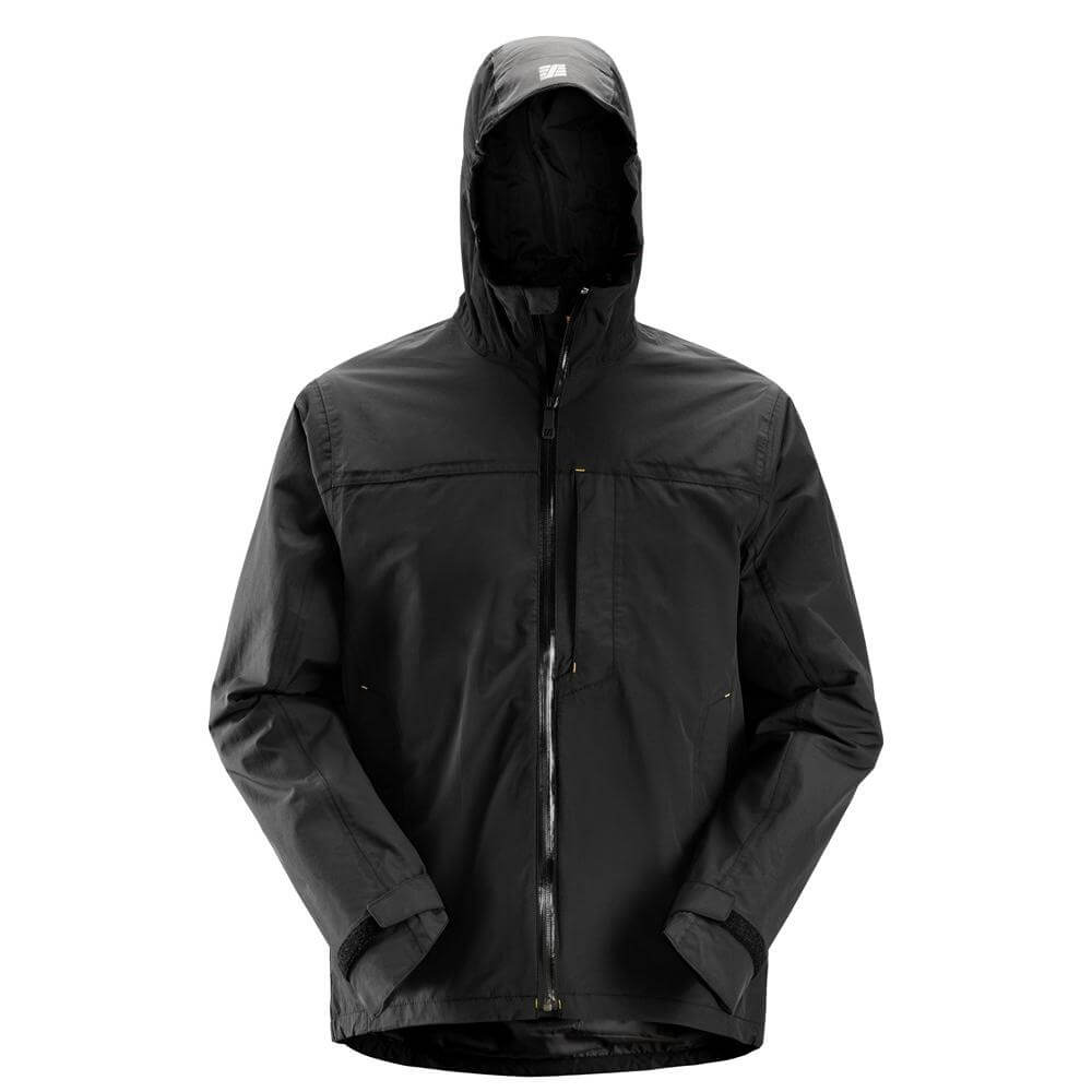 Snickers 1303 AllroundWork Waterproof Shell Jacket Black Main #colour_black