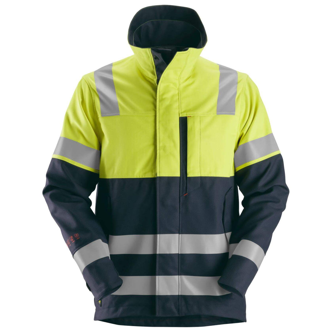 Snickers 1560 ProtecWork Hi Vis Jacket Class 1 Navy Hi Visibilty Yellow 3291010 #colour_navy-hi-visibilty-yellow