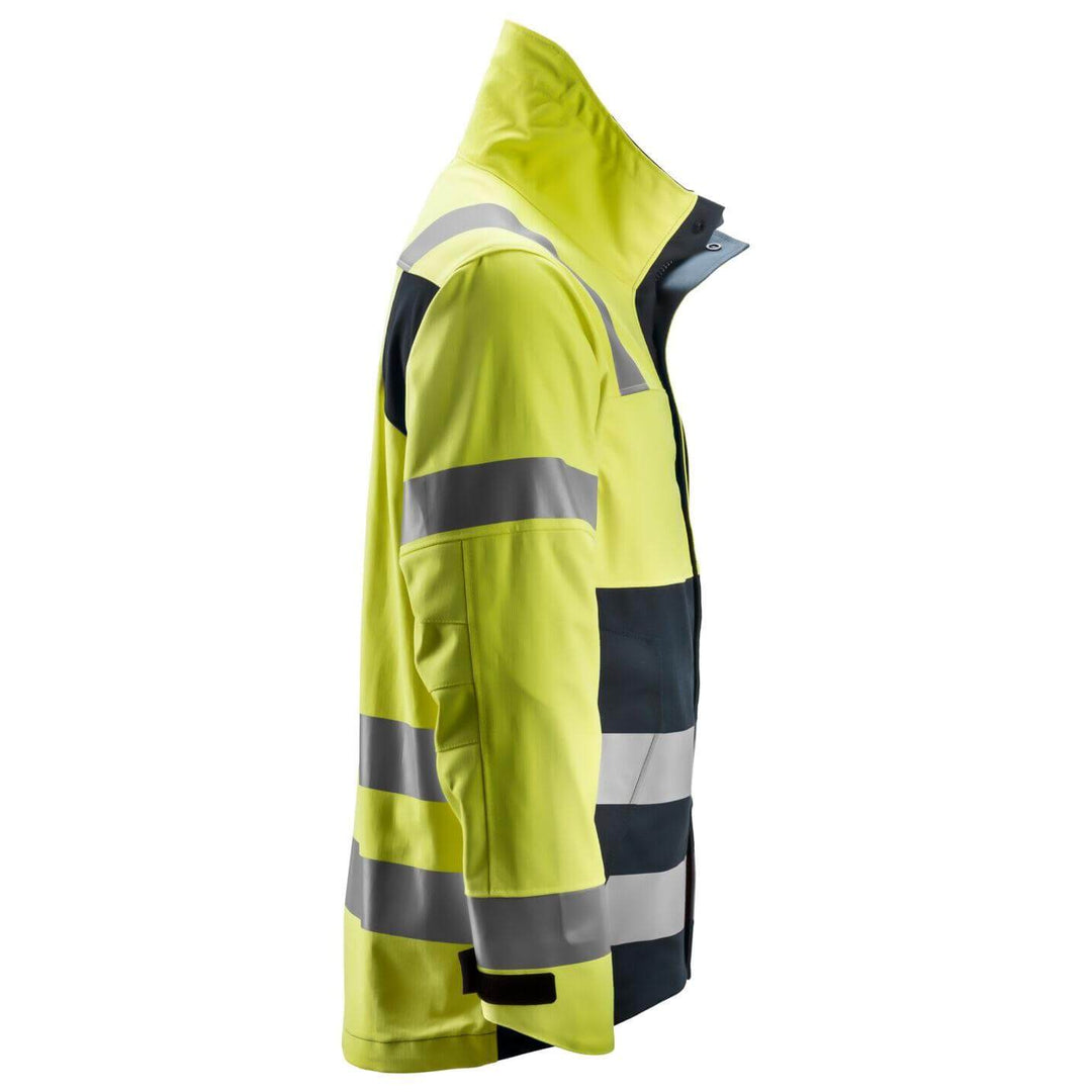 Snickers 1561 ProtecWork Hi Vis Jacket Class 3 Hi Vis Yellow Navy Blue right #colour_hi-vis-yellow-navy-blue