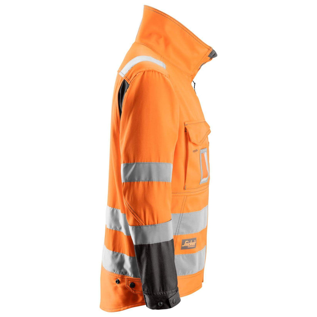 Snickers 1633 Hi Vis Jacket Class 3 Hi Vis Orange Muted Black right #colour_hi-vis-orange-muted-black