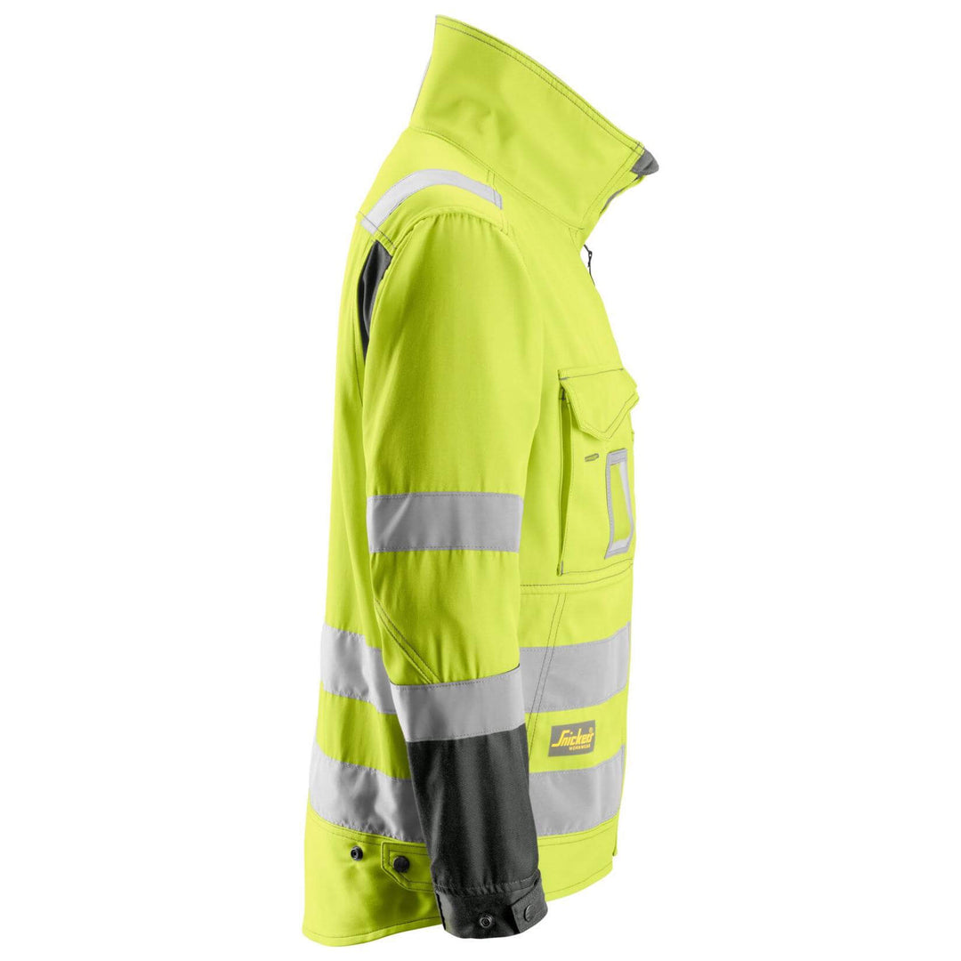 Snickers 1633 Hi Vis Jacket Class 3 Hi Vis Yellow Muted Black right #colour_hi-vis-yellow-muted-black