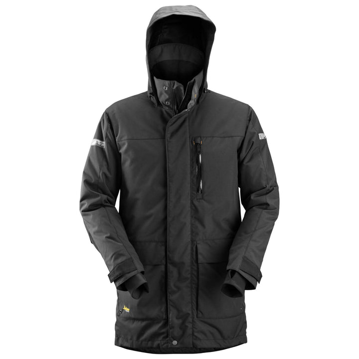 Snickers 1800 AllroundWork Waterproof 37.5 Insulated Parka Jacket Black Black Main #colour_black-black