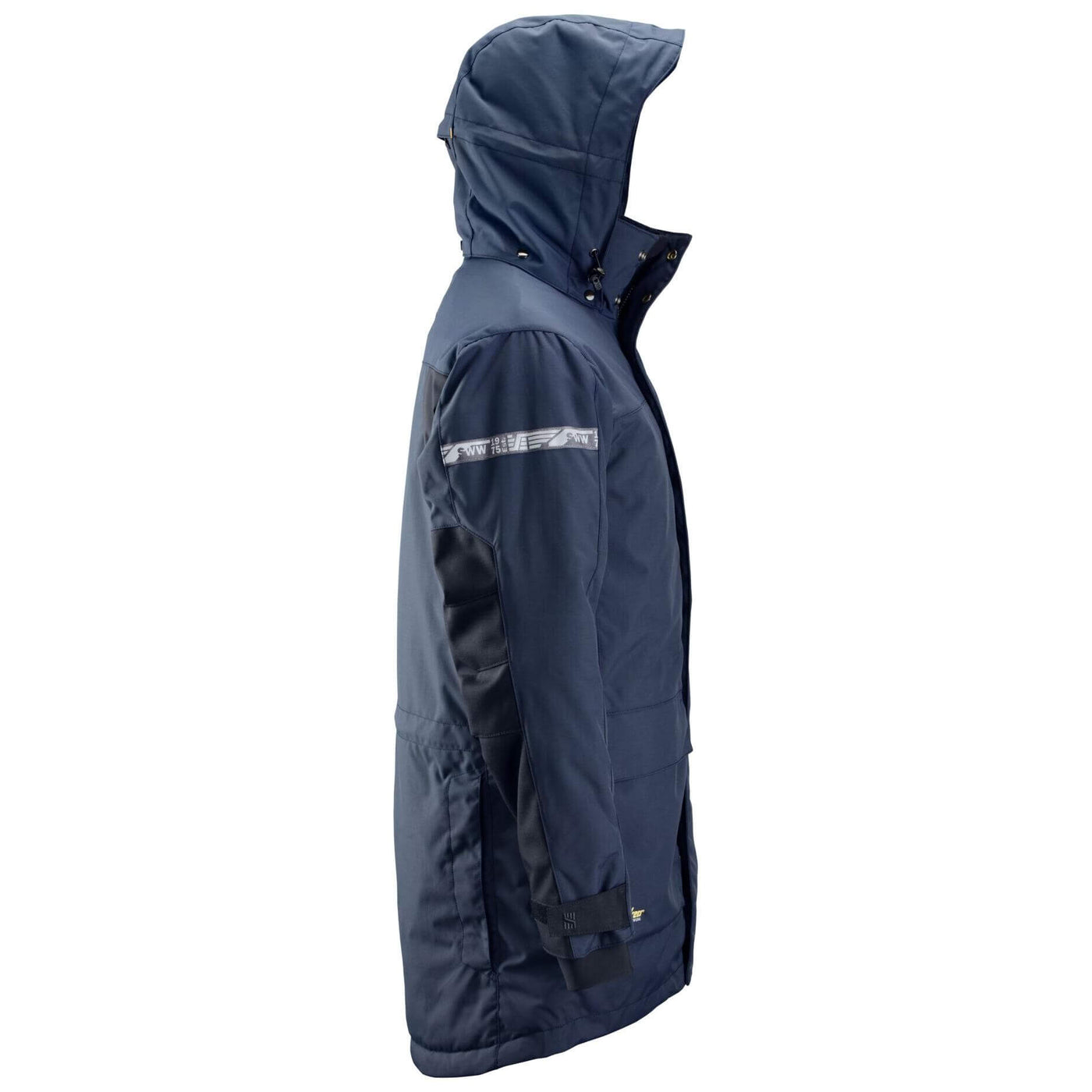 Snickers 1800 AllroundWork Waterproof 37.5 Insulated Parka Jacket Navy Black right #colour_navy-black