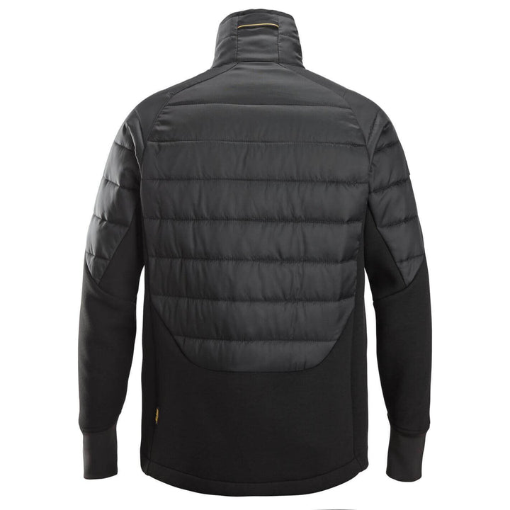 Snickers 1902 FlexiWork Hybrid Jacket Black Black back #colour_black-black