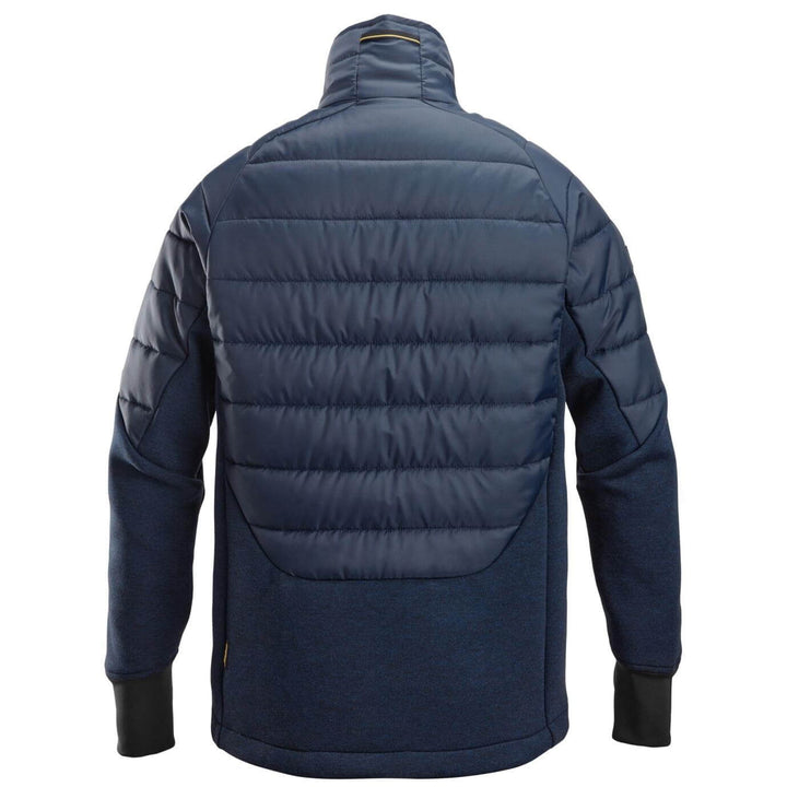 Snickers 1902 FlexiWork Hybrid Jacket Navy Dark Navy Melange back #colour_navy-dark-navy-melange