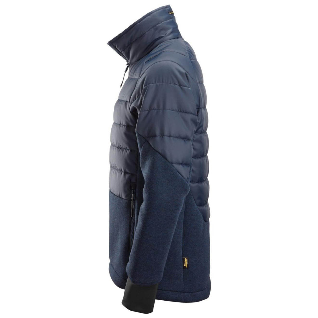 Snickers 1902 FlexiWork Hybrid Jacket Navy Dark Navy Melange left #colour_navy-dark-navy-melange