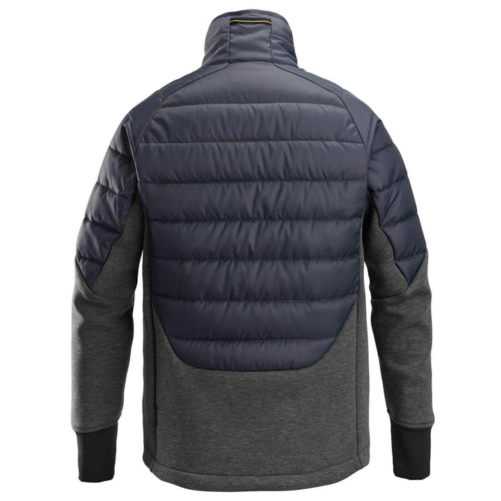 Snickers 1902 FlexiWork Hybrid Jacket Steel Grey Anthracite Grey back #colour_steel-grey-anthracite-grey