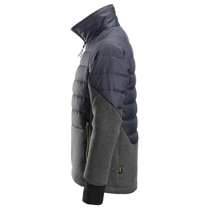 Snickers 1902 FlexiWork Hybrid Jacket Steel Grey Anthracite Grey left #colour_steel-grey-anthracite-grey