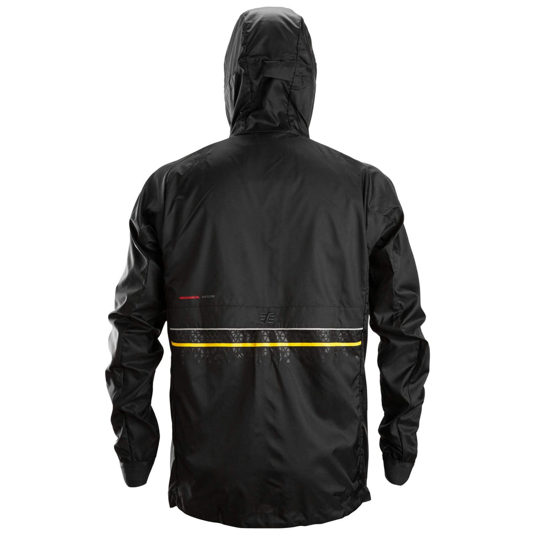 Snickers 1908 LiteWork Windbreaker Jacket Black Black back #colour_black-black