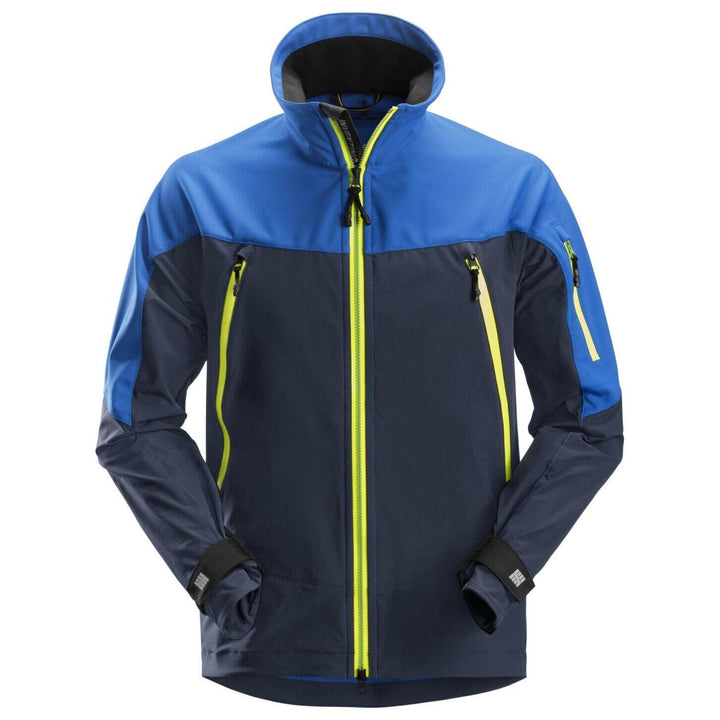 Snickers 1940 FlexiWork Soft Shell Stretch Jacket True Blue Navy Main #colour_true-blue-navy