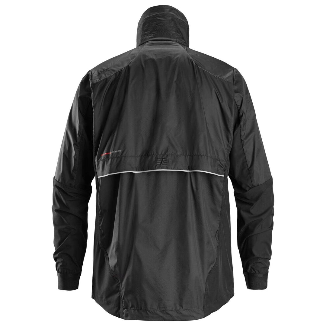 Snickers 1948 LiteWork Hybrid Wind Jacket Black Black back #colour_black-black