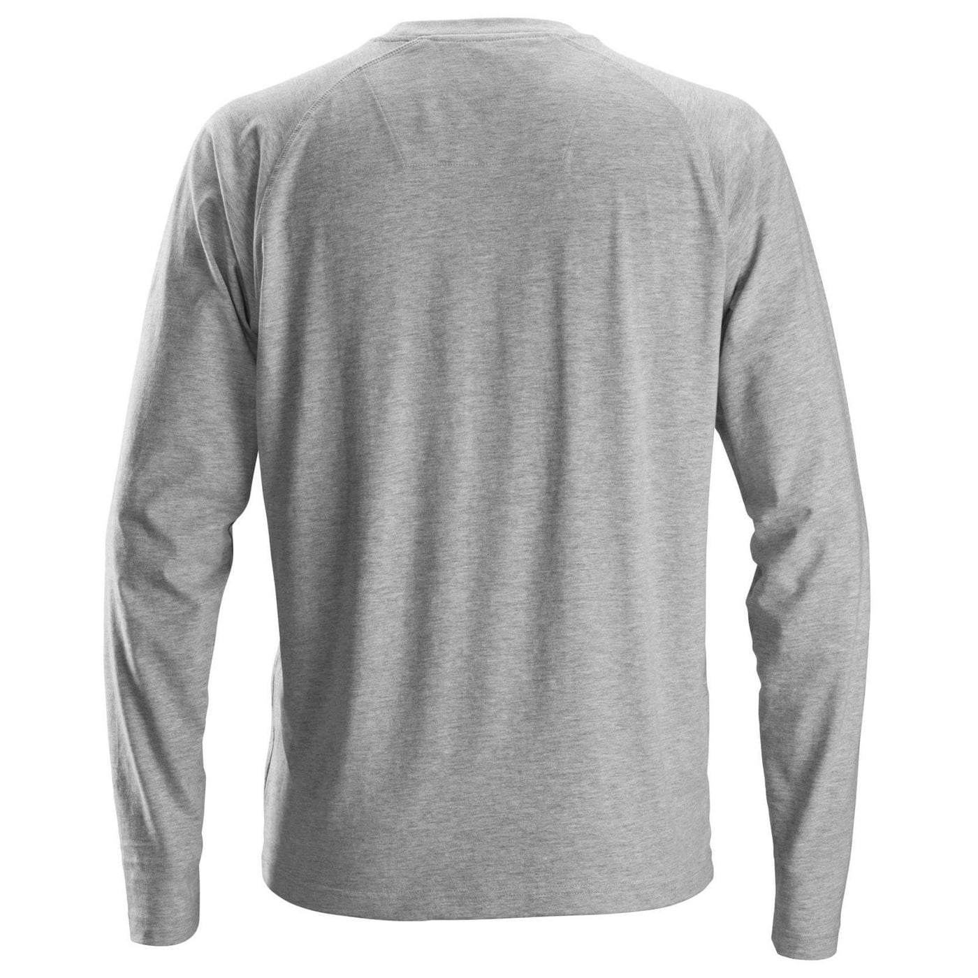 Snickers 2410 AllroundWork Lightweight Long Sleeve T Shirt Grey Melange back #colour_grey-melange