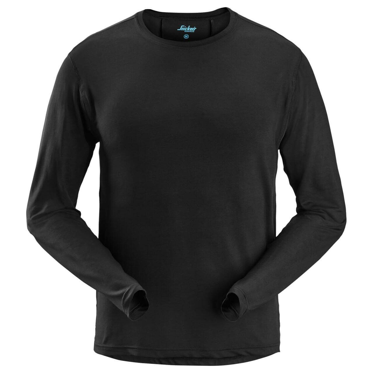 Snickers 2411 LiteWork Long Sleeve T Shirt Black 3883416 #colour_black