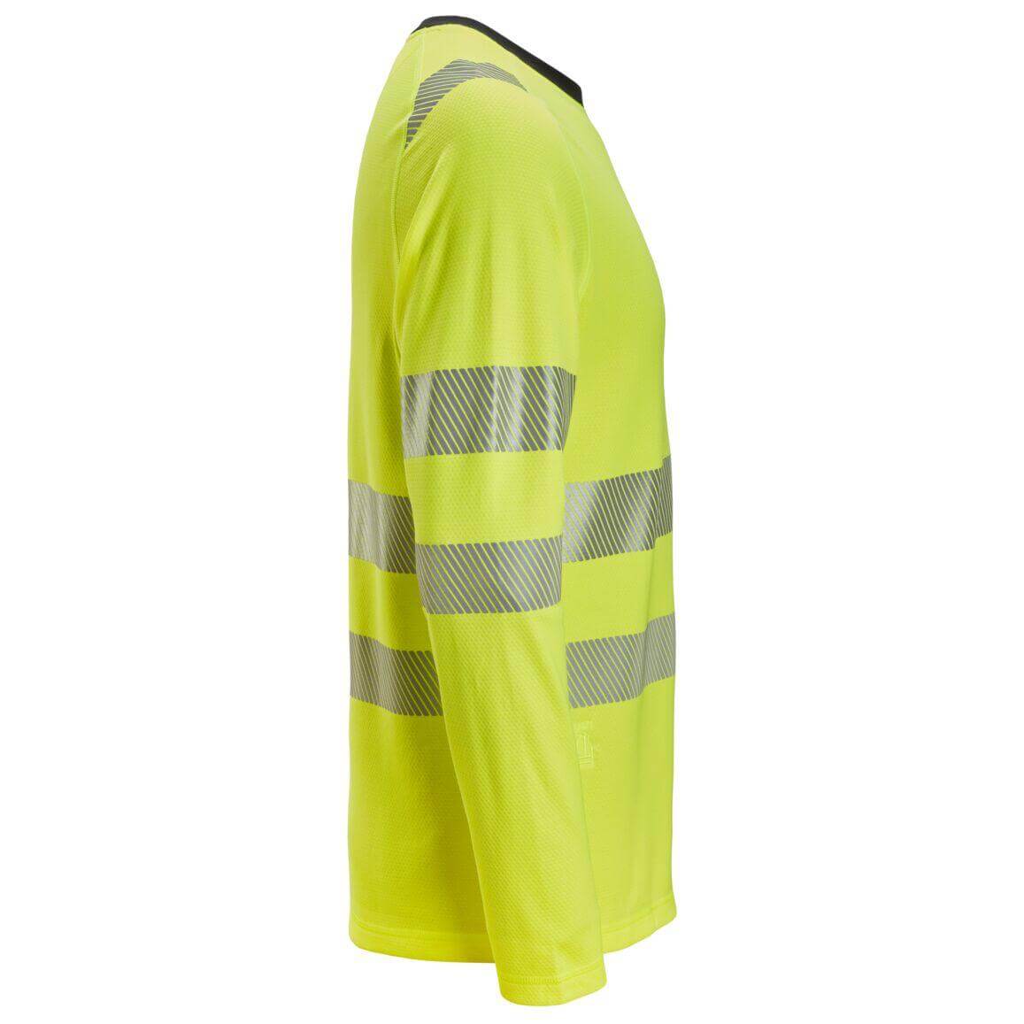 Snickers 2431 Hi Vis Long Sleeve T Shirt Class 2 3 Hi Vis Yellow right #colour_hi-vis-yellow