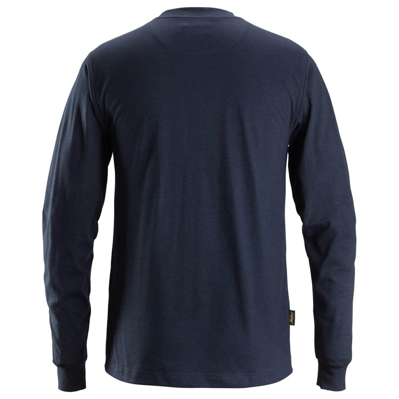 Snickers 2460 ProtecWork Flame Retardant Long Sleeve T Shirt Navy back #colour_navy