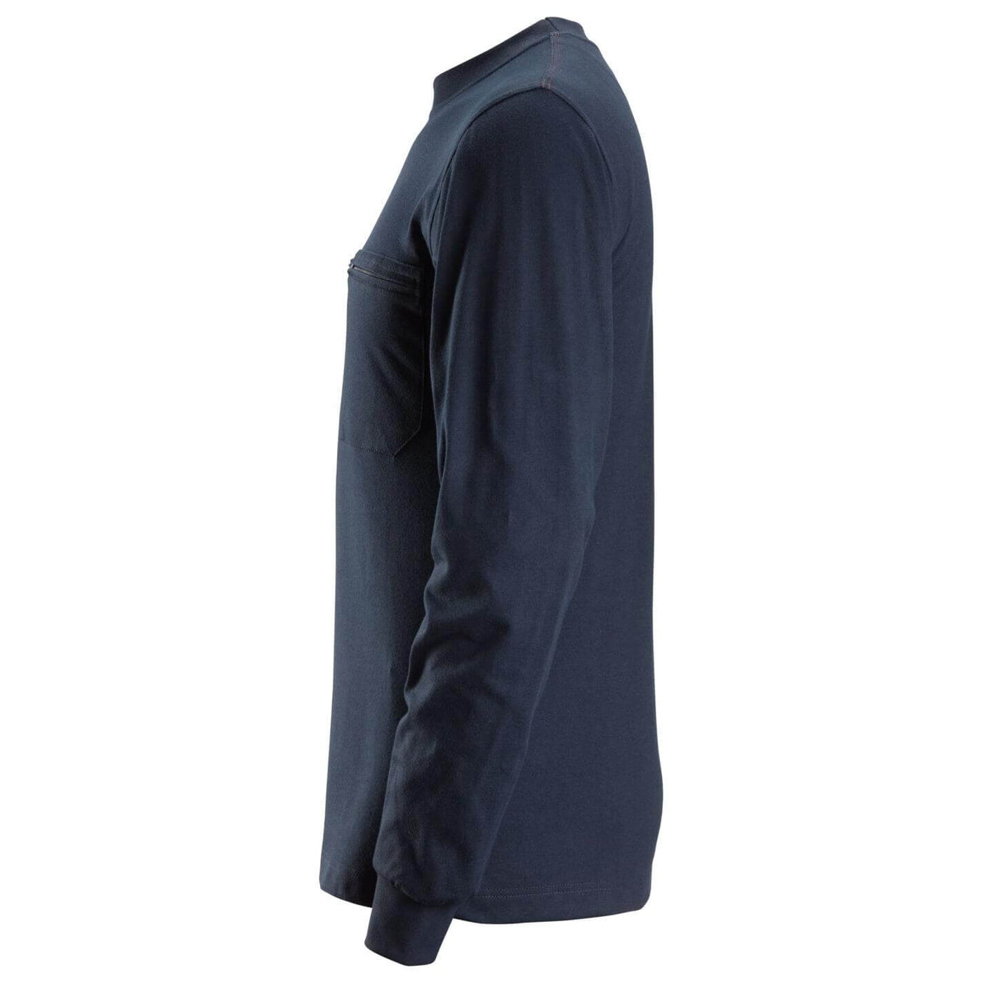 Snickers 2460 ProtecWork Flame Retardant Long Sleeve T Shirt Navy left #colour_navy