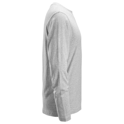 Snickers 2496 Long Sleeve T Shirt Grey Melange right #colour_grey-melange