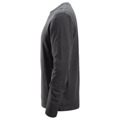 Snickers 2496 Long Sleeve T Shirt Steel Grey left #colour_steel-grey