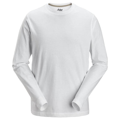 Snickers 2496 Long Sleeve T Shirt White Main #colour_white