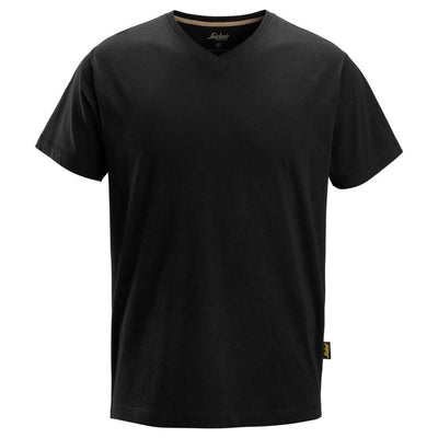Snickers 2512 V Neck T Shirt Black Main #colour_black