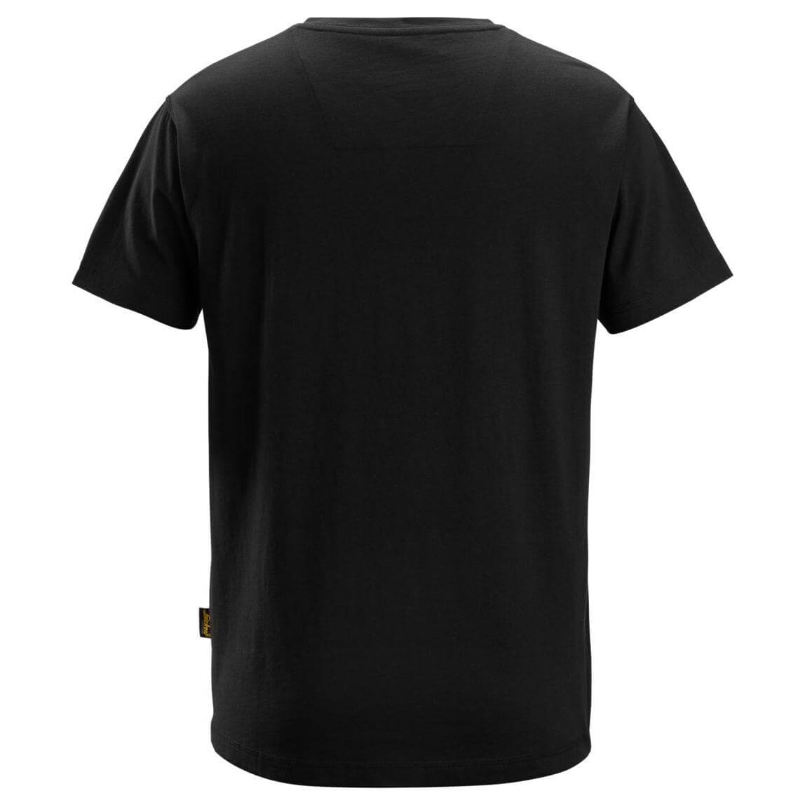 Snickers 2512 V Neck T Shirt Black back #colour_black