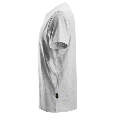 Snickers 2512 V Neck T Shirt Grey Melange left #colour_grey-melange