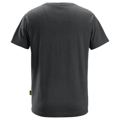 Snickers 2512 V Neck T Shirt Steel Grey back #colour_steel-grey