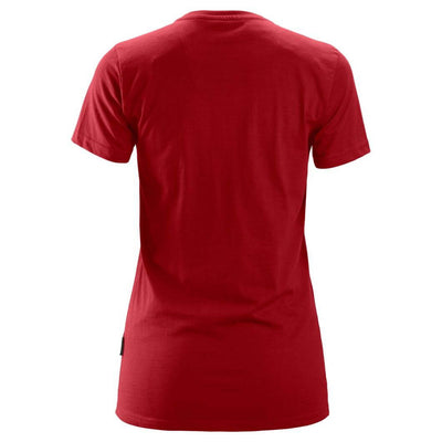 Snickers 2516 Womens T Shirt Chili Red back #colour_chili-red