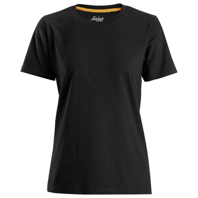 Snickers 2517 AllroundWork Womens T Shirt Organic Cotton Black Main #colour_black