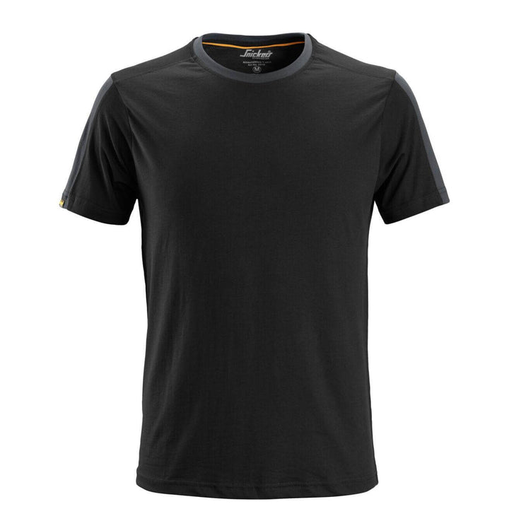 Snickers 2518 AllroundWork T Shirt Black Steel Grey Main #colour_black-steel-grey