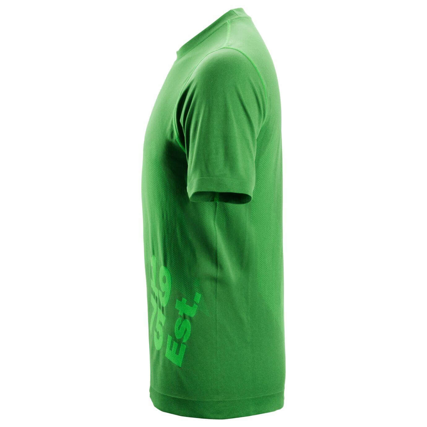 Snickers 2519 FlexiWork 37.5 Tech Short Sleeve T Shirt Apple Green left #colour_apple-green