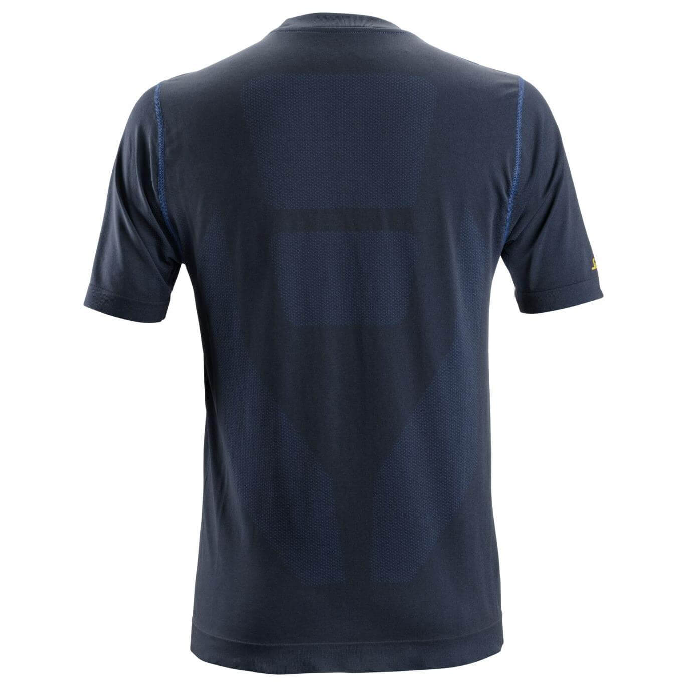 Snickers 2519 FlexiWork 37.5 Tech Short Sleeve T Shirt Navy back #colour_navy