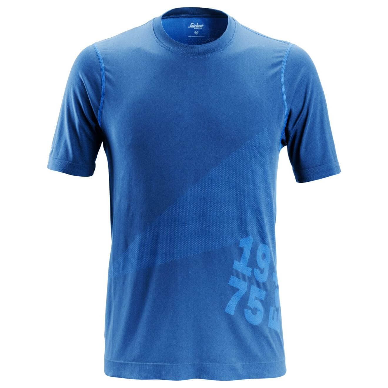 Snickers 2519 FlexiWork 37.5 Tech Short Sleeve T Shirt True Blue Main #colour_true-blue