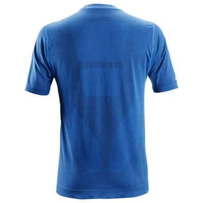 Snickers 2519 FlexiWork 37.5 Tech Short Sleeve T Shirt True Blue back #colour_true-blue