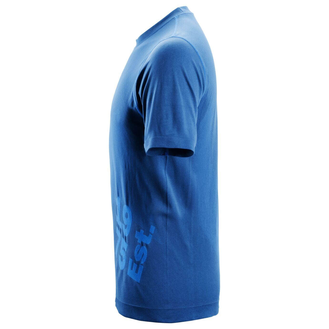 Snickers 2519 FlexiWork 37.5 Tech Short Sleeve T Shirt True Blue left #colour_true-blue